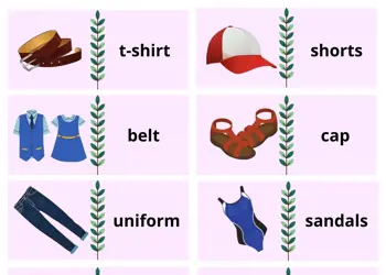 Clothes Dominoes Game With Words